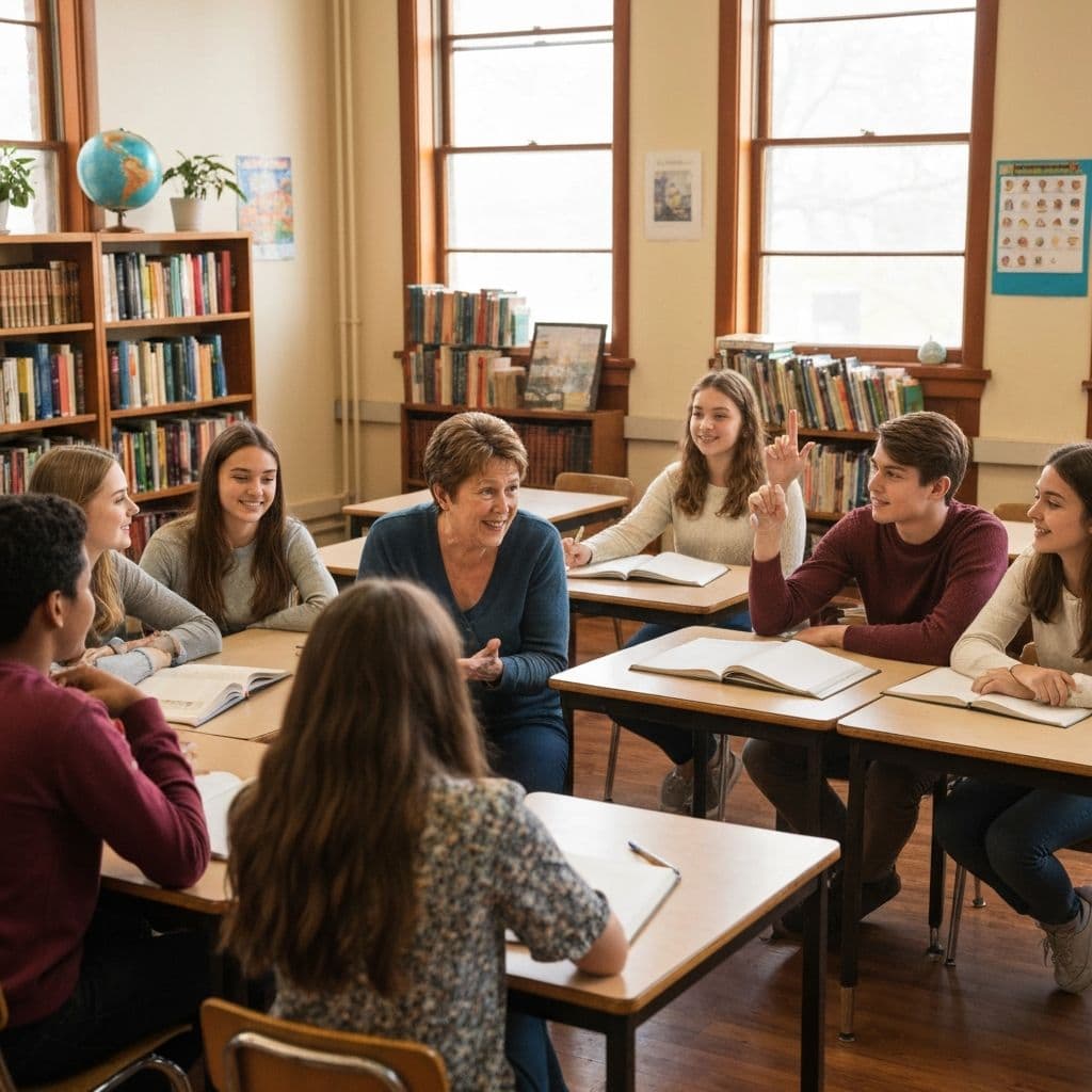 Coach having an encouraging conversation with a teenager